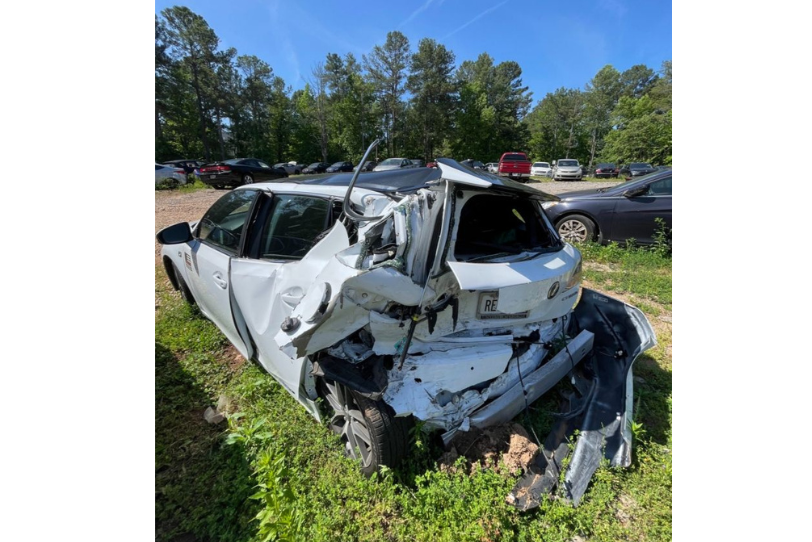 clients totaled car