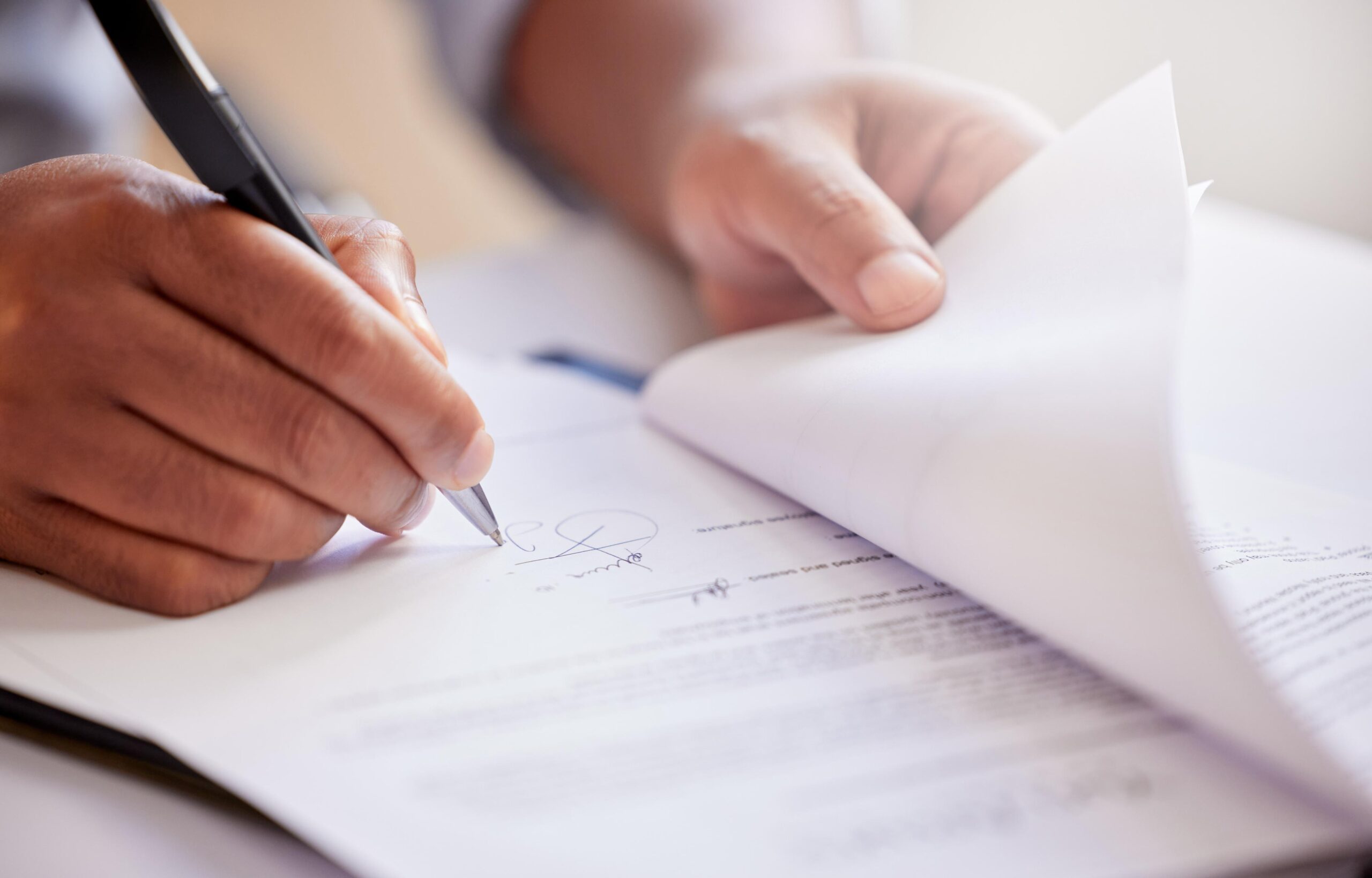 person signing waiver